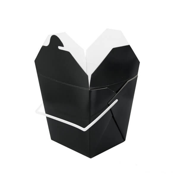 Cutii carton negre cu maner 750 ml, pentru paste/noodles, 50 buc/set